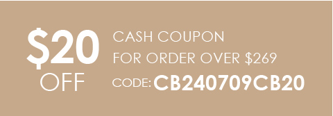 $20 OFF Cash Coupon For Order Over $269